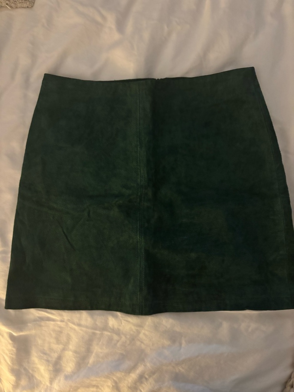 Urban Outfitters Dark Green Suede Mini Skirt